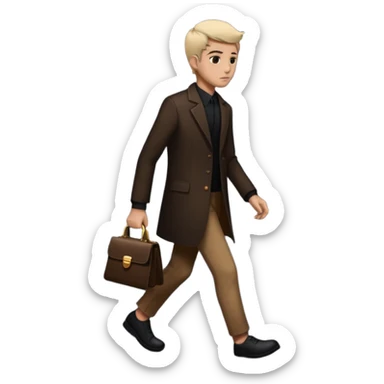 Character stepping out of their own shadow sticker