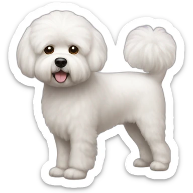 Dog Bishon Frise full-height sticker