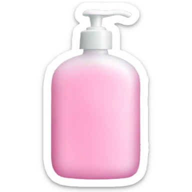 Pink soap bottle sticker