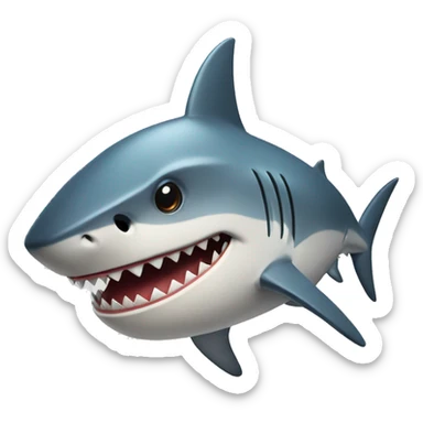 "shark with tophat" sticker