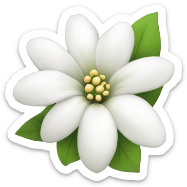 coquette white flower sticker
