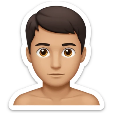 A handsome guy looks bold and brash sticker