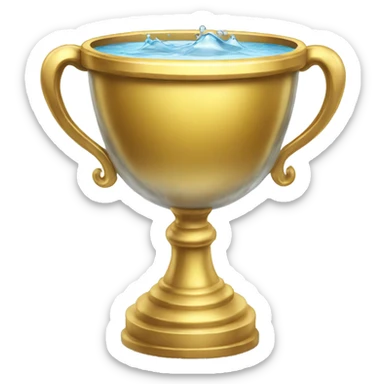golden chalice with water overflowing sticker