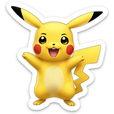Pikachu showing thumbs sticker