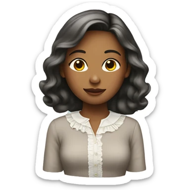 girl in a blouse sticker