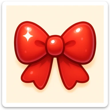 new bow emoji, cute and shiny sticker