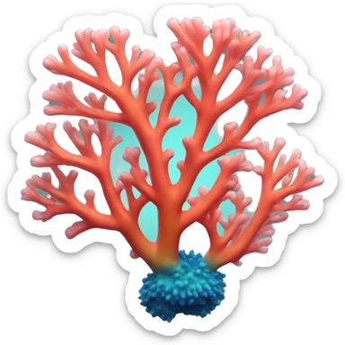 colourful coral sticker