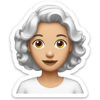 Maman brune blanche sticker