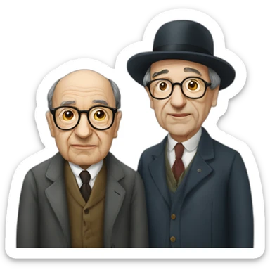 borges with umberto eco sticker