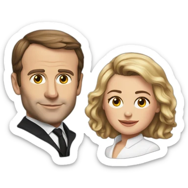 Macron & Brigitte sticker