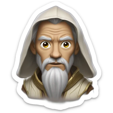 hyperrealist jedi in world of warcraft sticker
