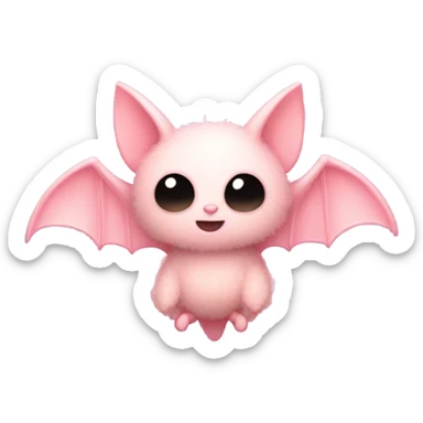 light pink bat  sticker