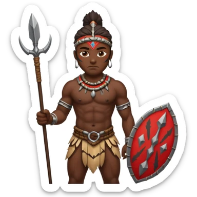 African warrior sticker