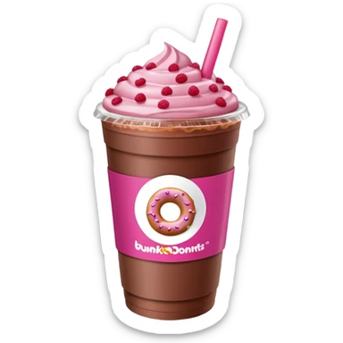 raspberry iced mocha Dunkin’ Donuts sticker