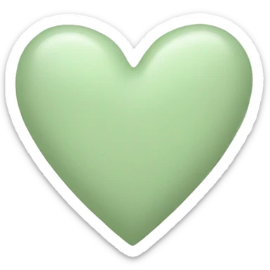 Pastel green-beige heart sticker