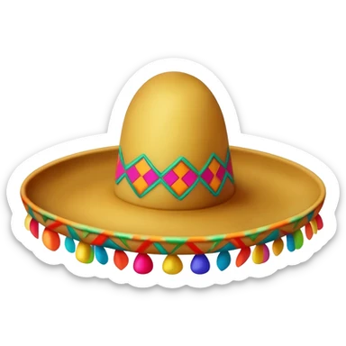 Mexican sombrero sticker