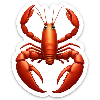 Lobster holding an emoji heart in it’s claws sticker