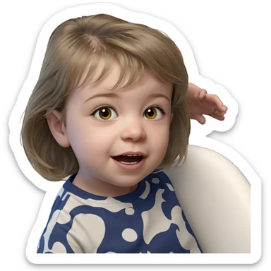 realistic girl portrait look sticker