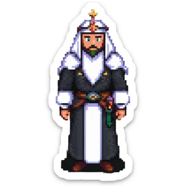 illustration of the pasha technique in pixel art style sticker