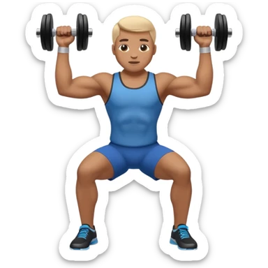 haltère élévation latérale orienté de côté sticker