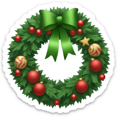 christmas wreath sticker