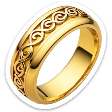 Same Aesthetic Engagement gold ring emoji sticker