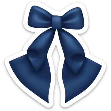 navy blue bow sticker