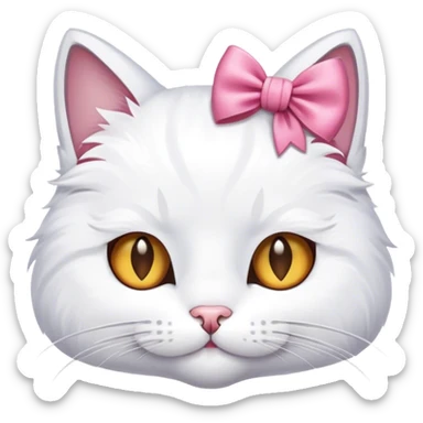 Cat with a bow sticker