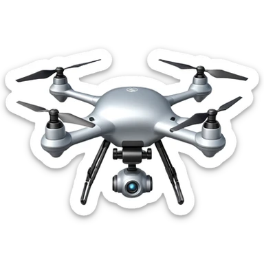 Scout drone with levitating propulsion system and retractable legs sticker