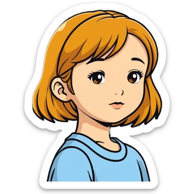  mexican girl with honey highlights  sticker