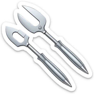 generate me a metalic cutter sticker