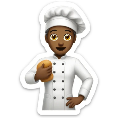 une patissiere a son atelier sticker