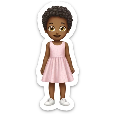 toddler in cute dress sticker