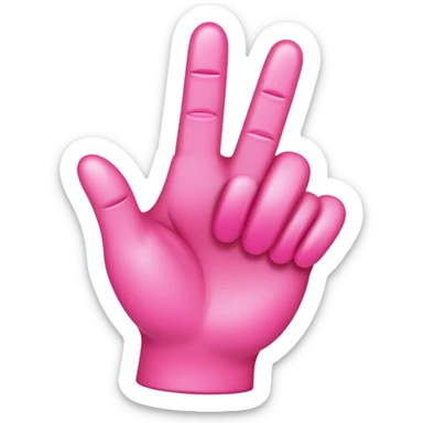 Pink middle finger emoji sticker
