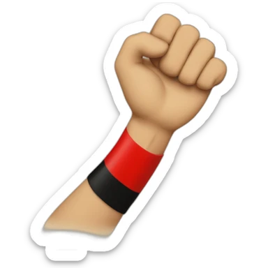 german with tiny moustache and raised arm and red armband sticker