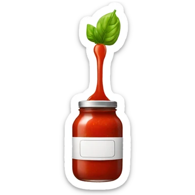tomato sauce jar with headphones sticker
