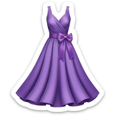 purple ribbon dress sticker