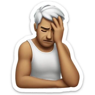 man facepalming sticker