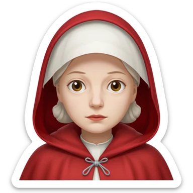 mujer de la portada de  el libro el cuento de la criada sticker