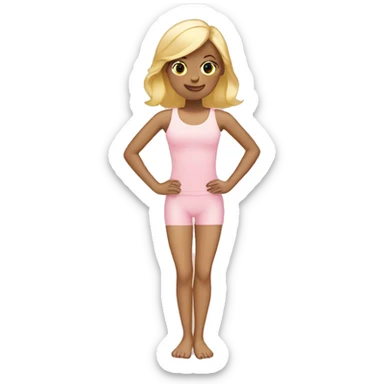 Blonde light Pink Pilates sticker