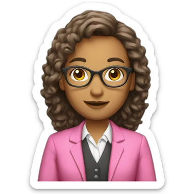 teacher pink sticker