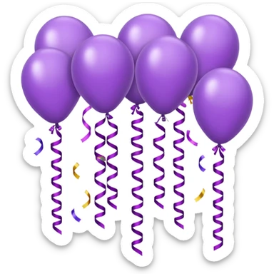 party decor  lilac  sticker