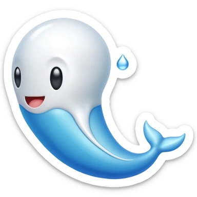 Swimming sperm emoji sticker