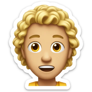 amazed, awestruck,pointing down sticker