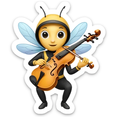 violinplayer bee sticker