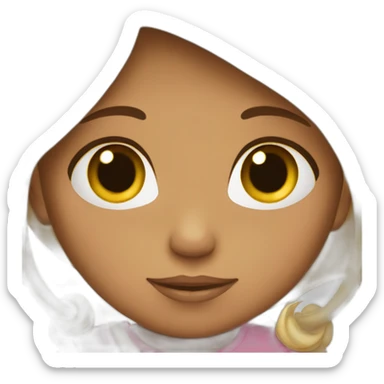Brown hair Girl with blond baby sticker