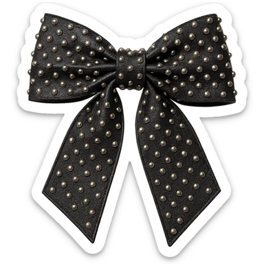 kpop stage bow with metallic studs, edgy and stylish, remove background sticker