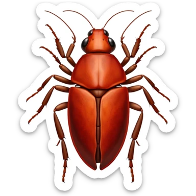 cockroach with "RED" written on its back sticker
