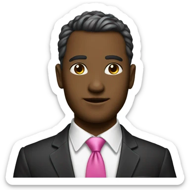 God wearing a pink tie sticker