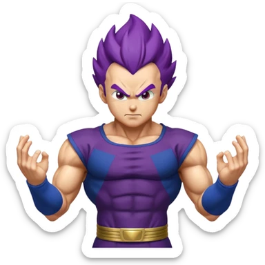 Vegeta ultra ego with purple hair sticker